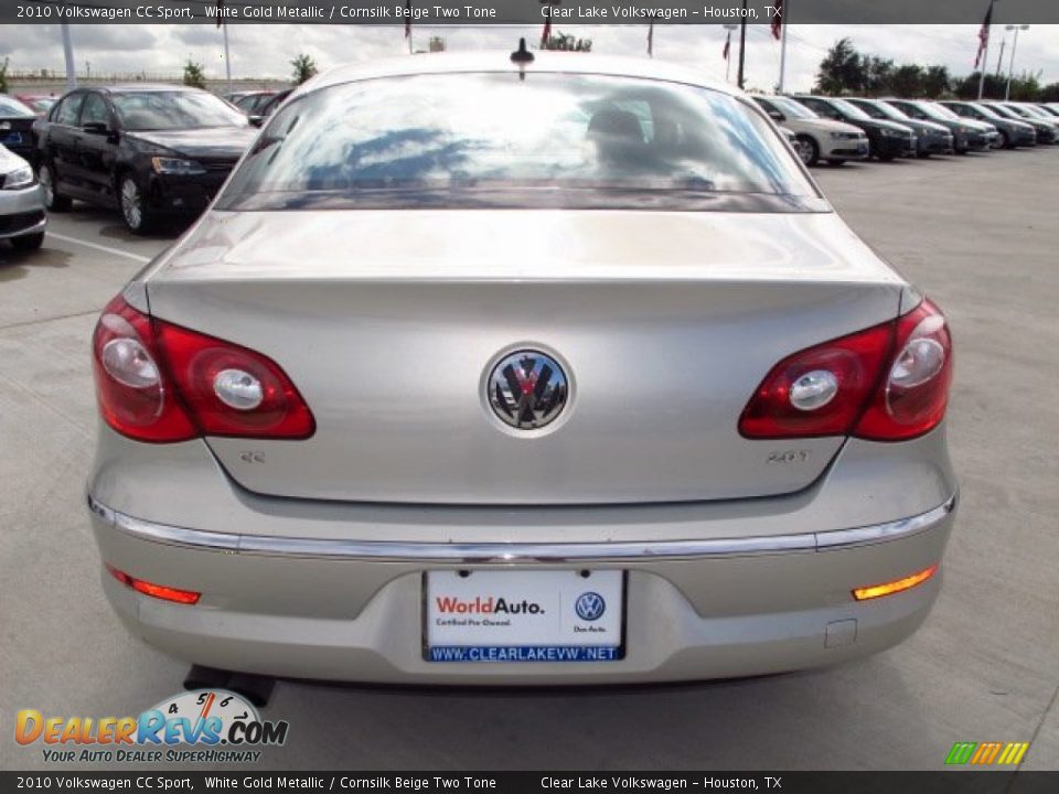 2010 Volkswagen CC Sport White Gold Metallic / Cornsilk Beige Two Tone Photo #5