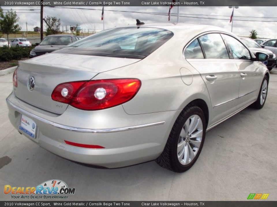 2010 Volkswagen CC Sport White Gold Metallic / Cornsilk Beige Two Tone Photo #6