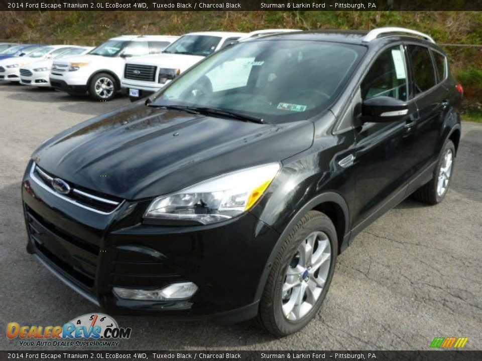 2014 Ford Escape Titanium 2.0L EcoBoost 4WD Tuxedo Black / Charcoal Black Photo #5