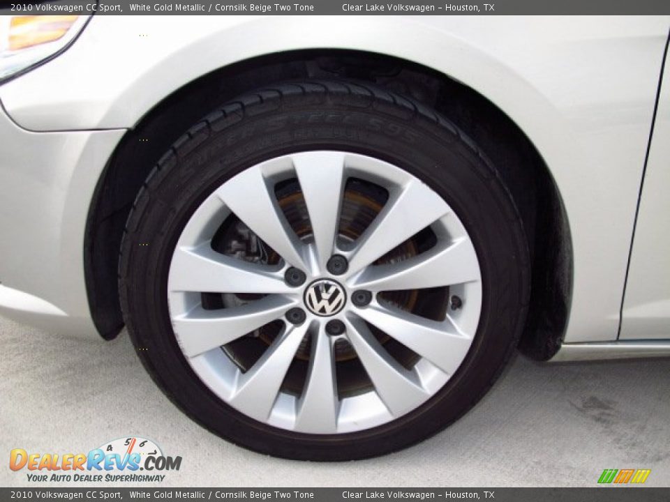 2010 Volkswagen CC Sport White Gold Metallic / Cornsilk Beige Two Tone Photo #10
