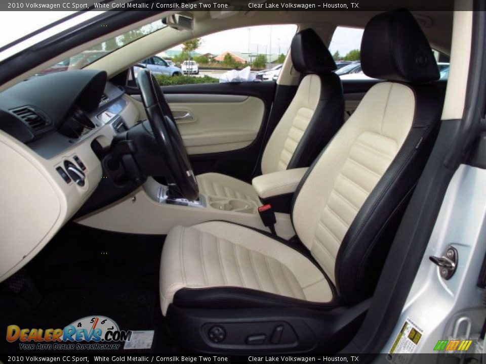2010 Volkswagen CC Sport White Gold Metallic / Cornsilk Beige Two Tone Photo #13