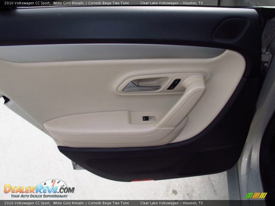 2010 Volkswagen CC Sport White Gold Metallic / Cornsilk Beige Two Tone Photo #14