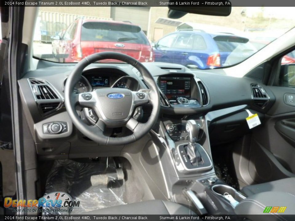 2014 Ford Escape Titanium 2.0L EcoBoost 4WD Tuxedo Black / Charcoal Black Photo #10