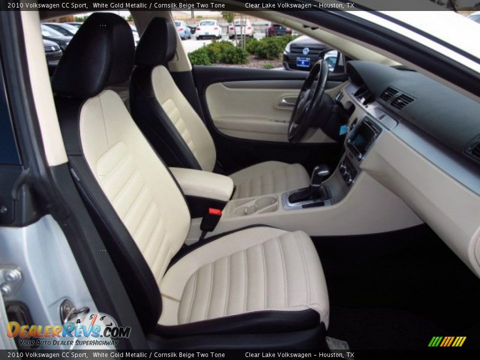 2010 Volkswagen CC Sport White Gold Metallic / Cornsilk Beige Two Tone Photo #19