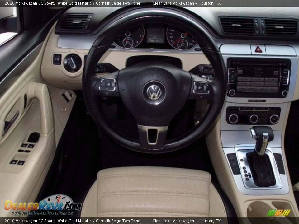 2010 Volkswagen CC Sport White Gold Metallic / Cornsilk Beige Two Tone Photo #20