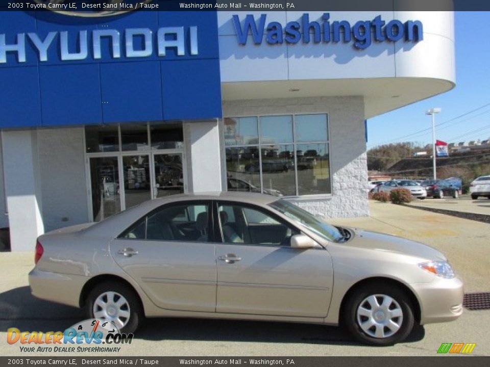 2003 Toyota Camry LE Desert Sand Mica / Taupe Photo #2