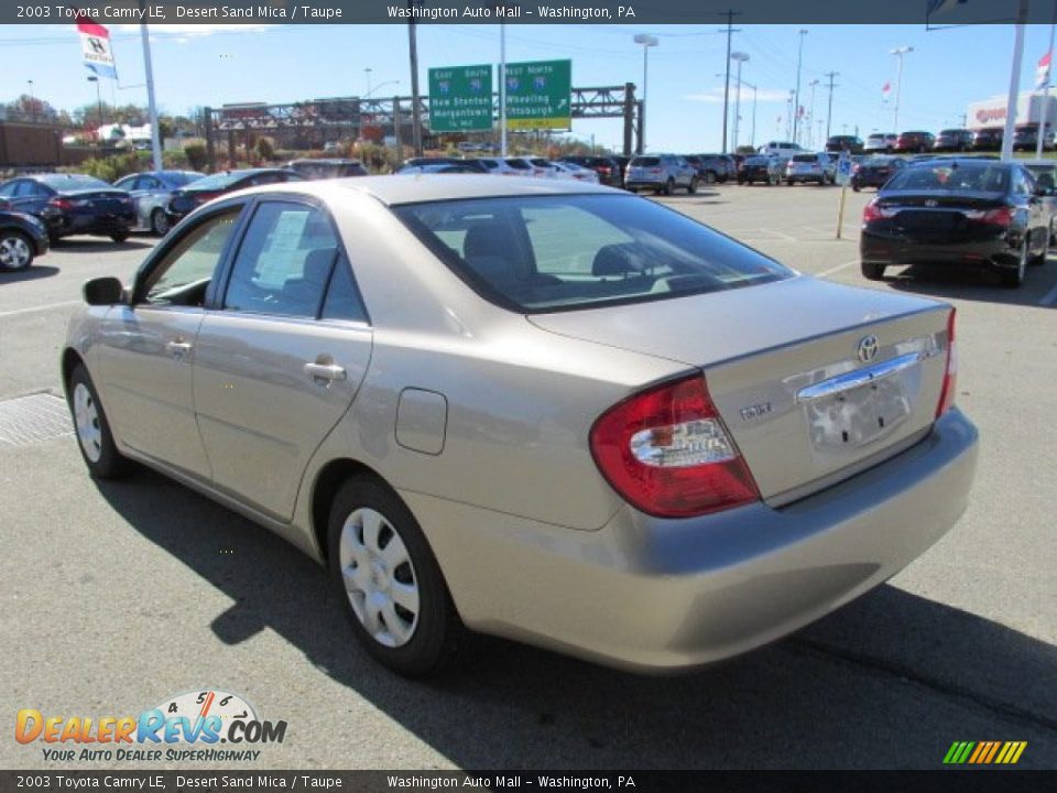 2003 Toyota Camry LE Desert Sand Mica / Taupe Photo #6