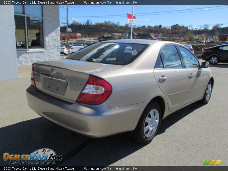 2003 Toyota Camry LE Desert Sand Mica / Taupe Photo #8