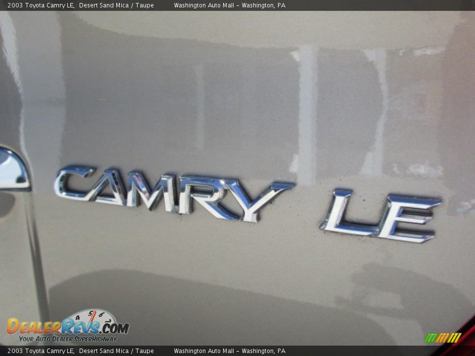 2003 Toyota Camry LE Desert Sand Mica / Taupe Photo #9