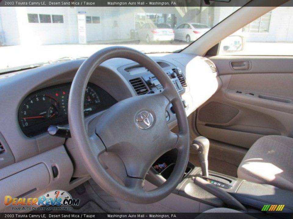2003 Toyota Camry LE Desert Sand Mica / Taupe Photo #10