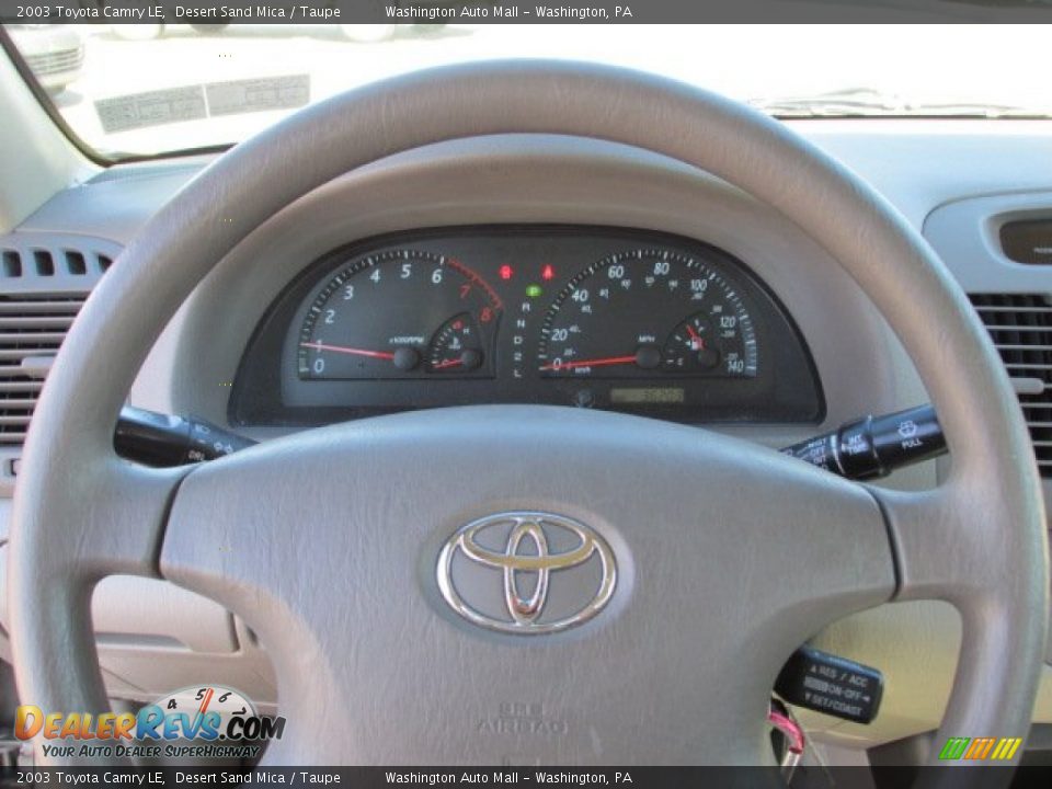 2003 Toyota Camry LE Desert Sand Mica / Taupe Photo #16