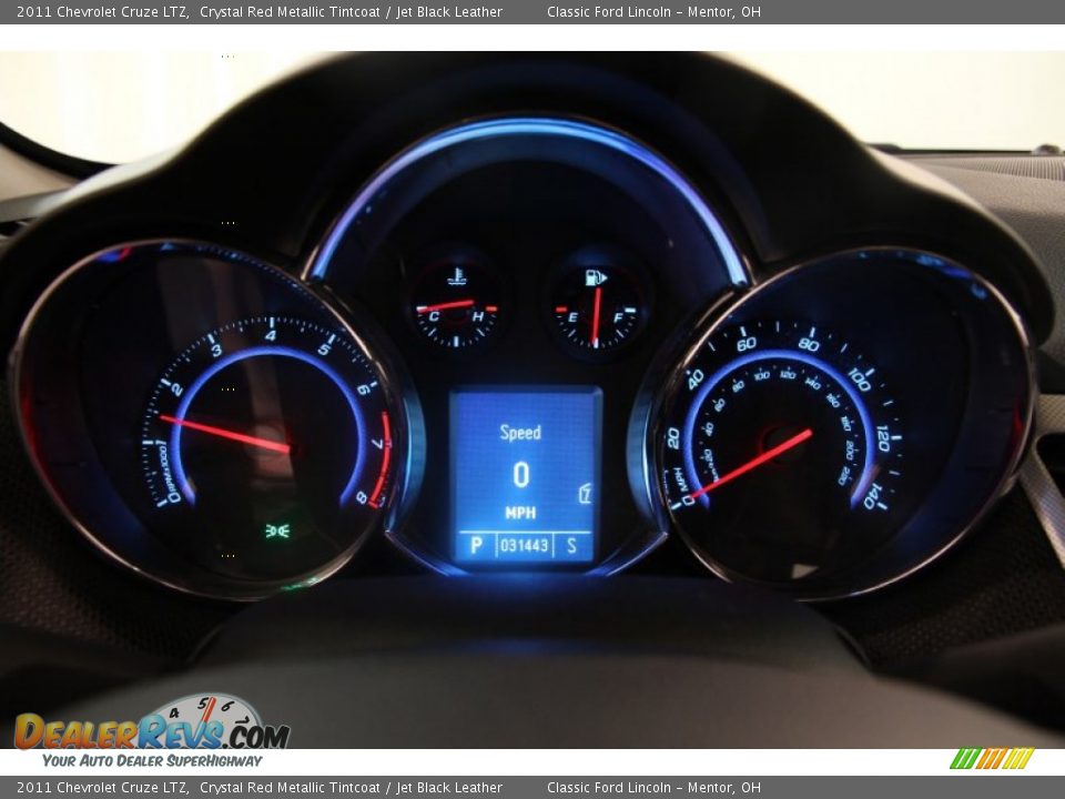 2011 Chevrolet Cruze LTZ Crystal Red Metallic Tintcoat / Jet Black Leather Photo #8