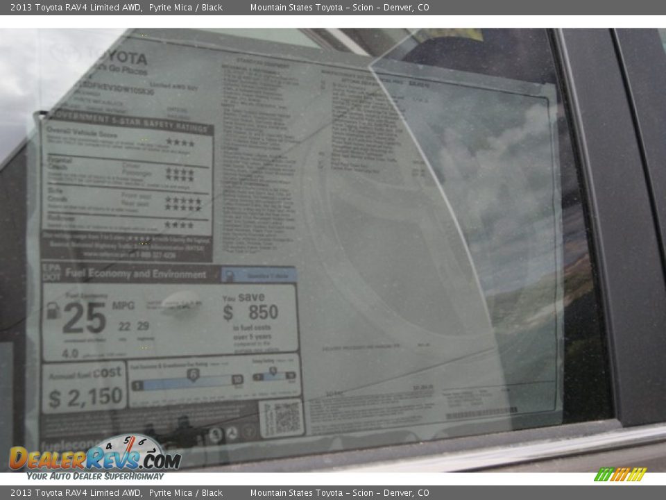 2013 Toyota RAV4 Limited AWD Pyrite Mica / Black Photo #10