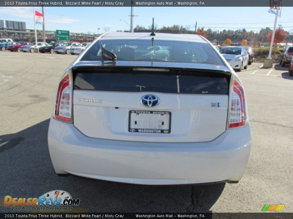 2013 Toyota Prius Three Hybrid Blizzard White Pearl / Misty Gray Photo #7