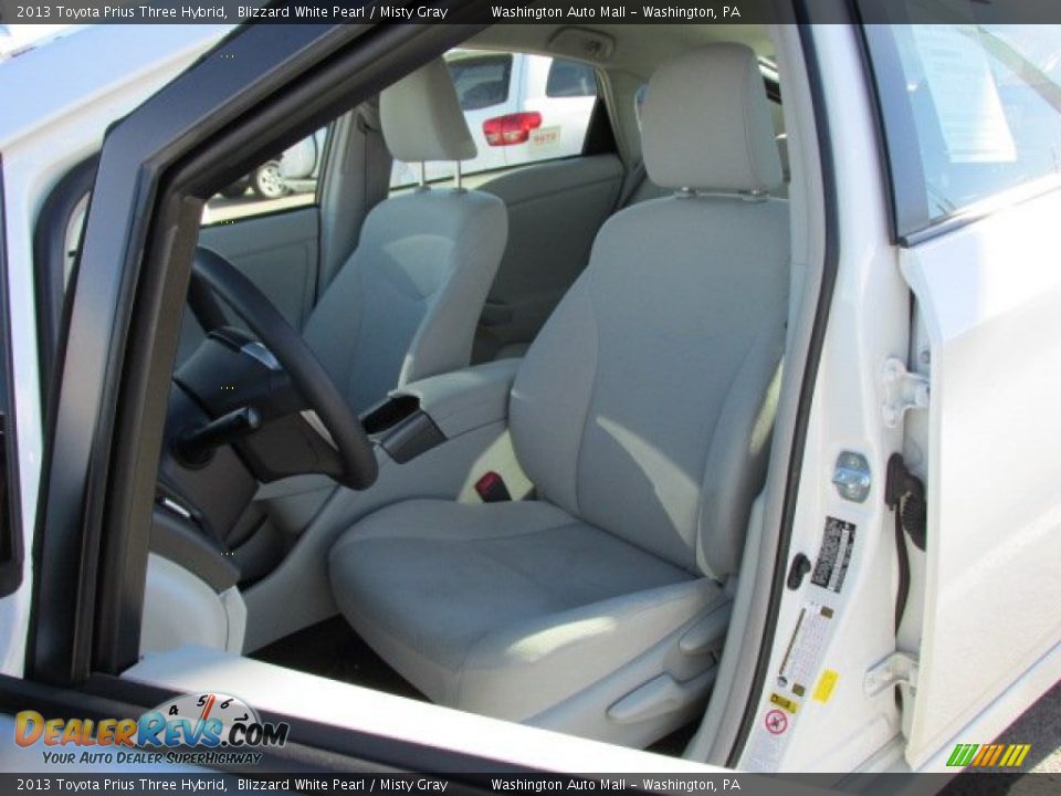 2013 Toyota Prius Three Hybrid Blizzard White Pearl / Misty Gray Photo #11