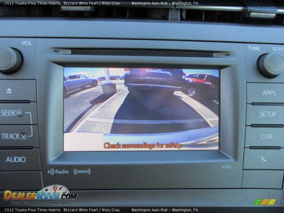 2013 Toyota Prius Three Hybrid Blizzard White Pearl / Misty Gray Photo #15