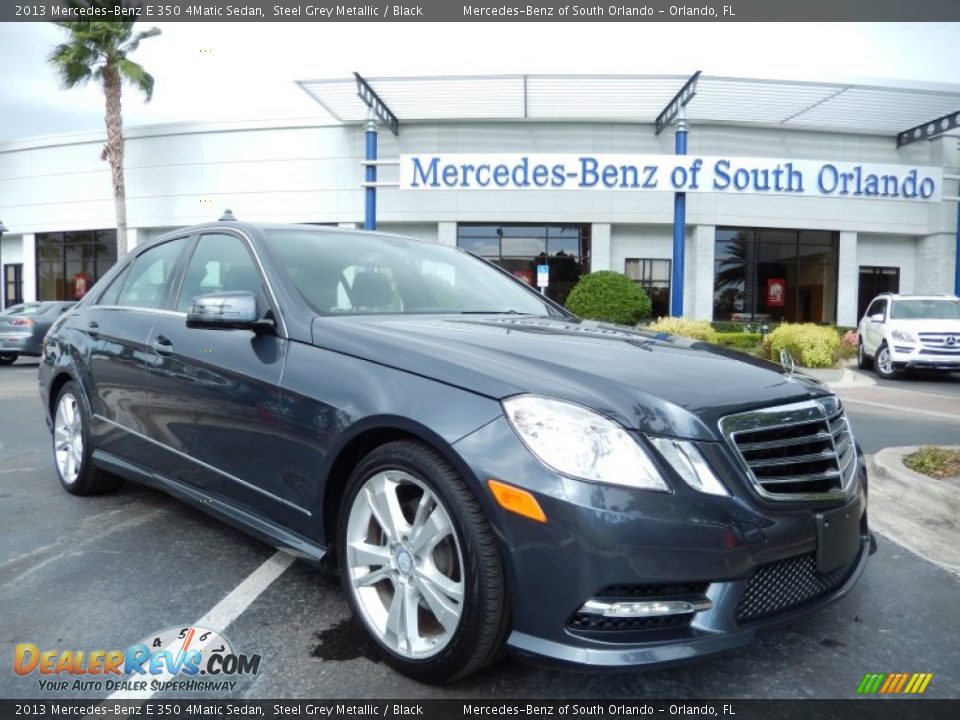 2013 Mercedes-Benz E 350 4Matic Sedan Steel Grey Metallic / Black Photo #1