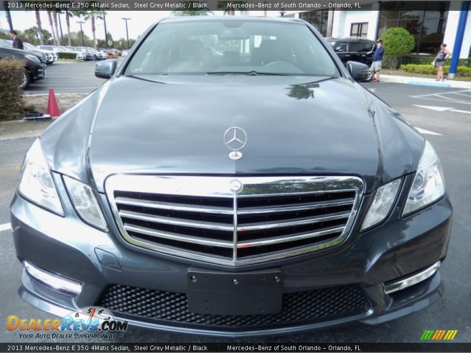 2013 Mercedes-Benz E 350 4Matic Sedan Steel Grey Metallic / Black Photo #2