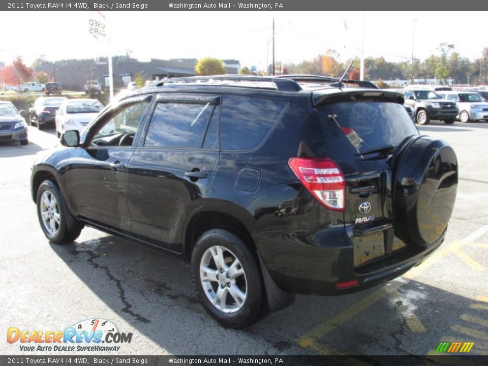 2011 Toyota RAV4 I4 4WD Black / Sand Beige Photo #6