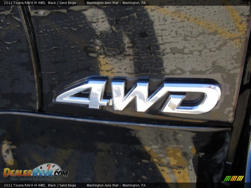 2011 Toyota RAV4 I4 4WD Black / Sand Beige Photo #8