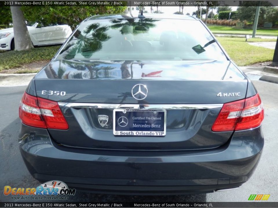 2013 Mercedes-Benz E 350 4Matic Sedan Steel Grey Metallic / Black Photo #6
