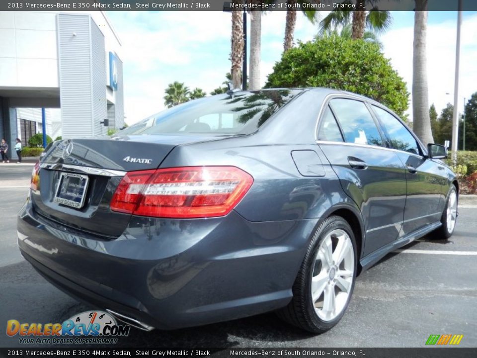 2013 Mercedes-Benz E 350 4Matic Sedan Steel Grey Metallic / Black Photo #7