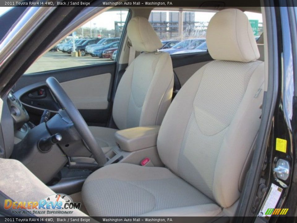 2011 Toyota RAV4 I4 4WD Black / Sand Beige Photo #12
