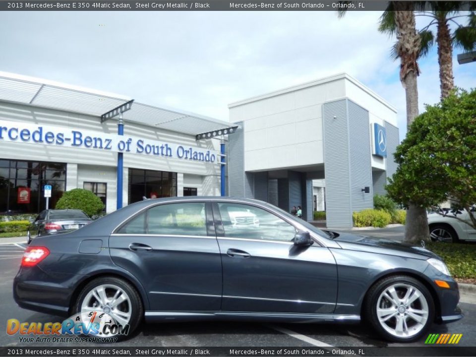 2013 Mercedes-Benz E 350 4Matic Sedan Steel Grey Metallic / Black Photo #8