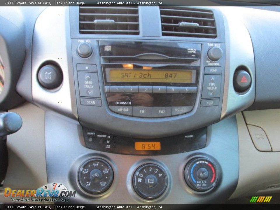 2011 Toyota RAV4 I4 4WD Black / Sand Beige Photo #13