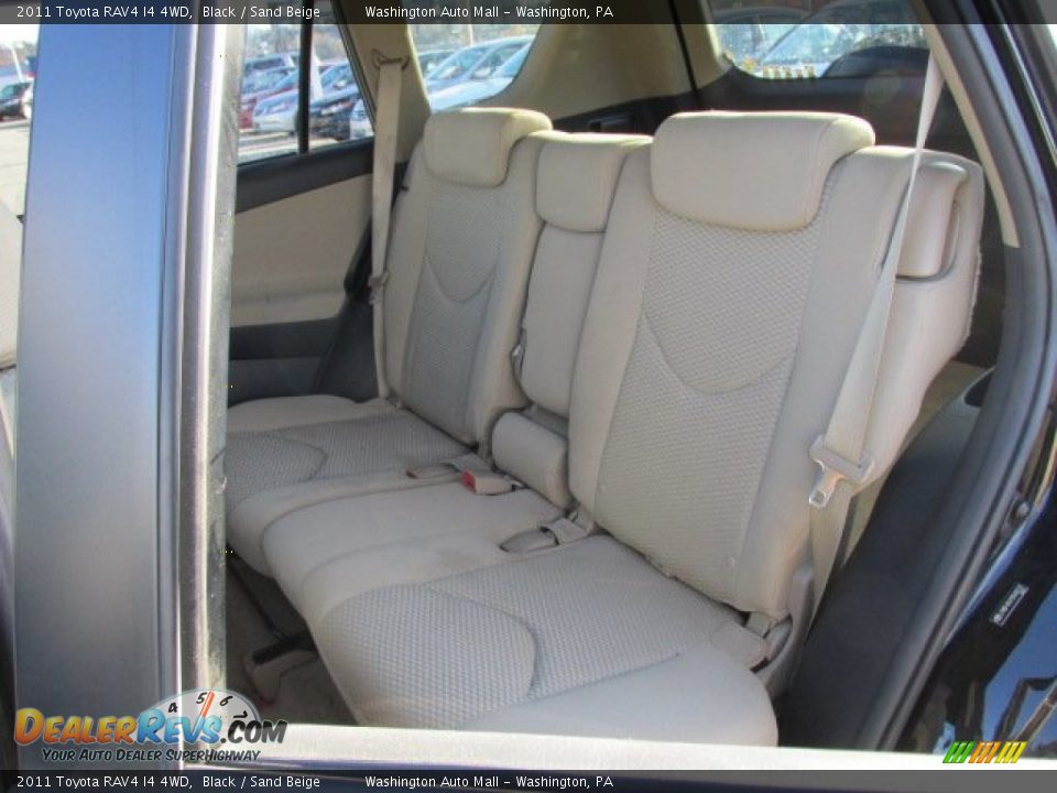 2011 Toyota RAV4 I4 4WD Black / Sand Beige Photo #16