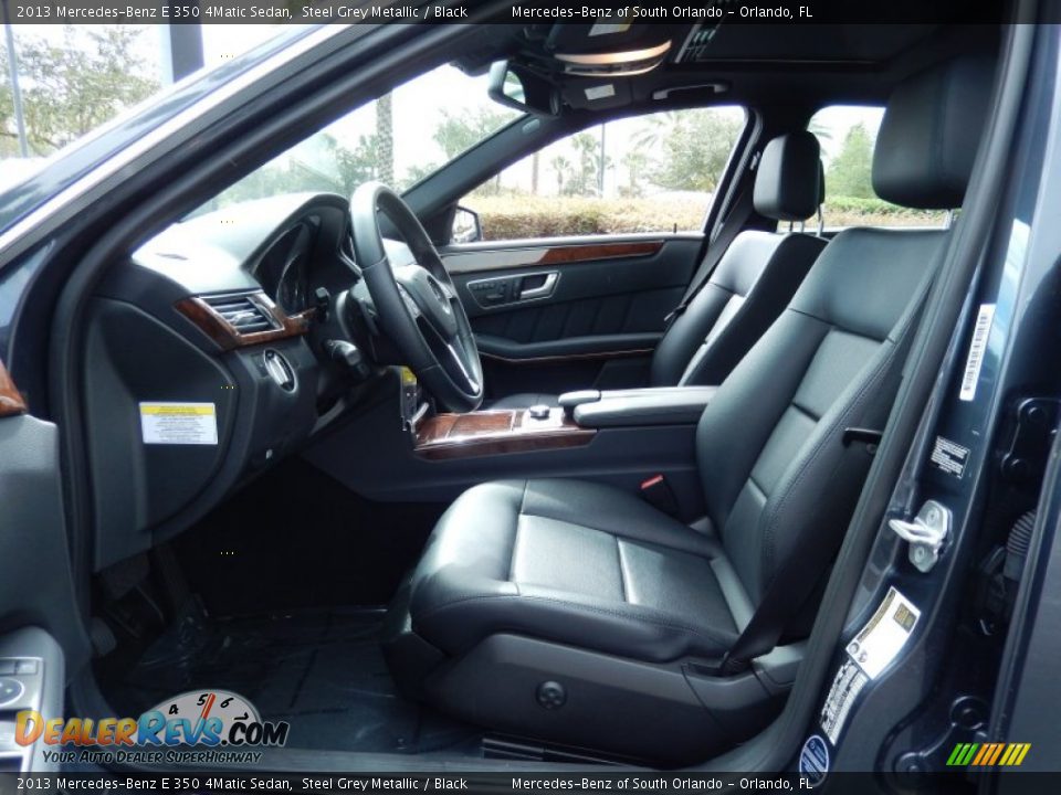 Black Interior - 2013 Mercedes-Benz E 350 4Matic Sedan Photo #13