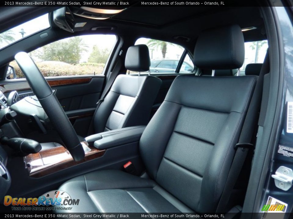 2013 Mercedes-Benz E 350 4Matic Sedan Steel Grey Metallic / Black Photo #14