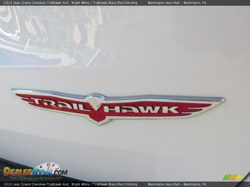 2013 Jeep Grand Cherokee Trailhawk 4x4 Bright White / Trailhawk Black/Red Stitching Photo #8