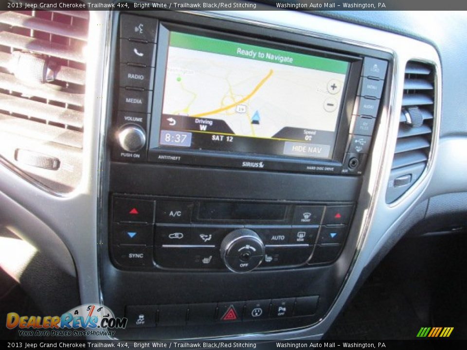 2013 Jeep Grand Cherokee Trailhawk 4x4 Bright White / Trailhawk Black/Red Stitching Photo #14