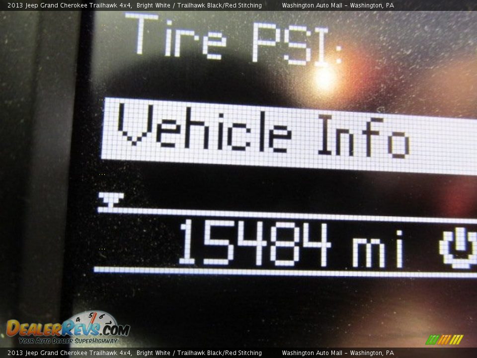 2013 Jeep Grand Cherokee Trailhawk 4x4 Bright White / Trailhawk Black/Red Stitching Photo #20