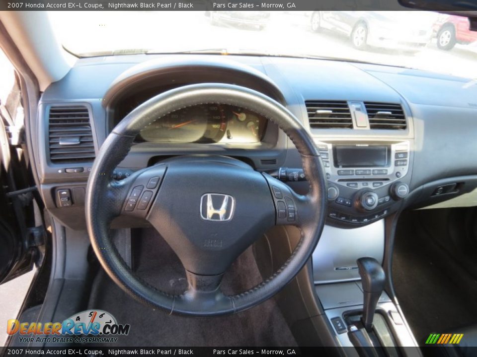 2007 Honda Accord EX-L Coupe Nighthawk Black Pearl / Black Photo #10