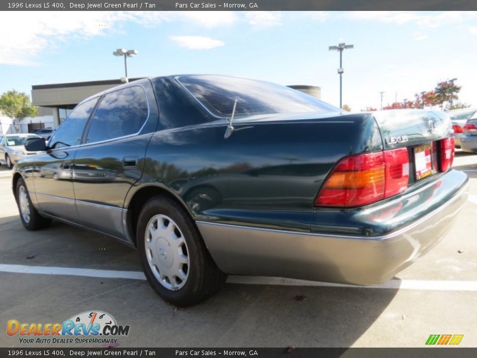 1996 Lexus LS 400 Deep Jewel Green Pearl / Tan Photo #2