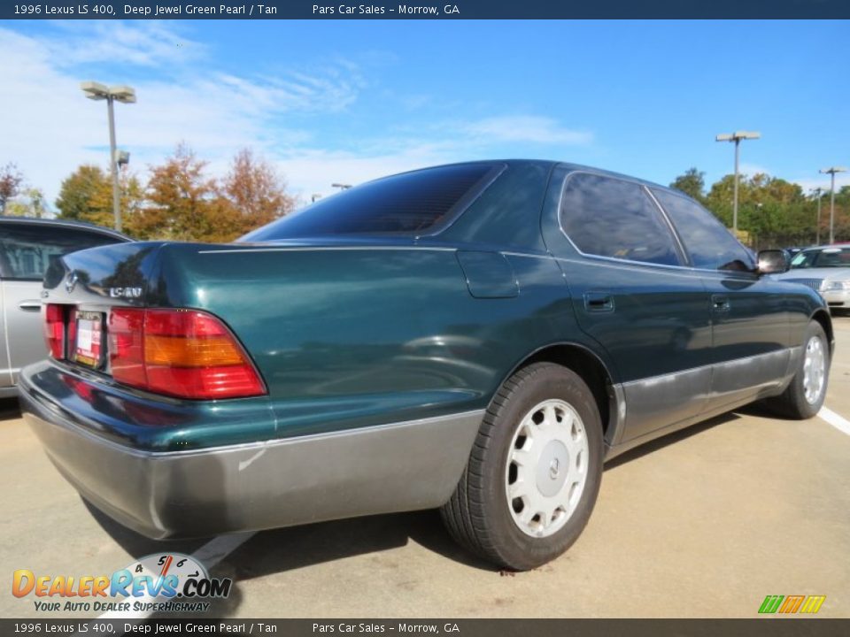 1996 Lexus LS 400 Deep Jewel Green Pearl / Tan Photo #3