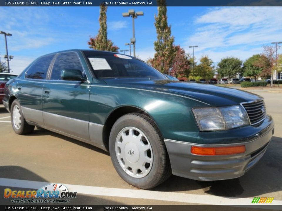 1996 Lexus LS 400 Deep Jewel Green Pearl / Tan Photo #4