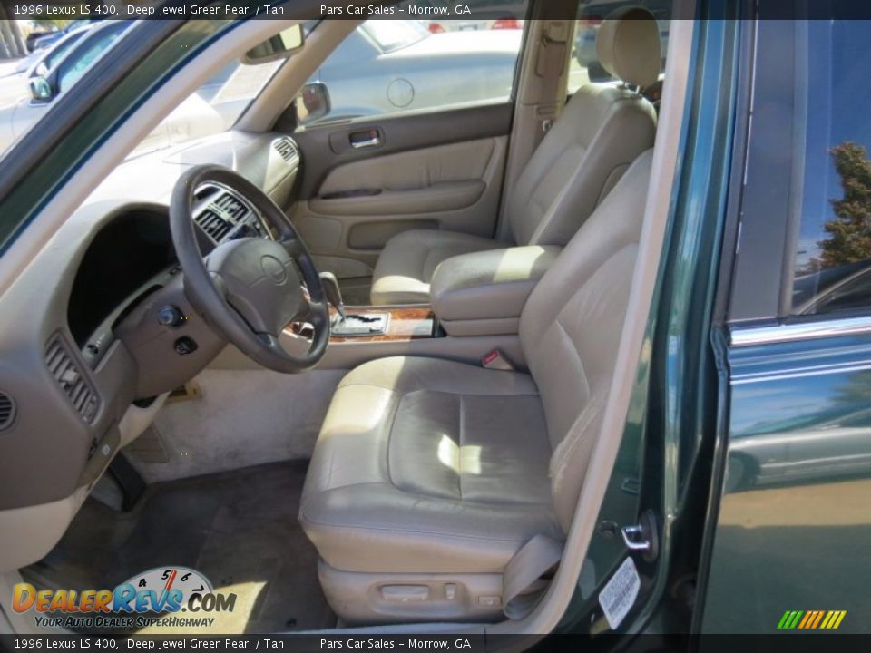 1996 Lexus LS 400 Deep Jewel Green Pearl / Tan Photo #6
