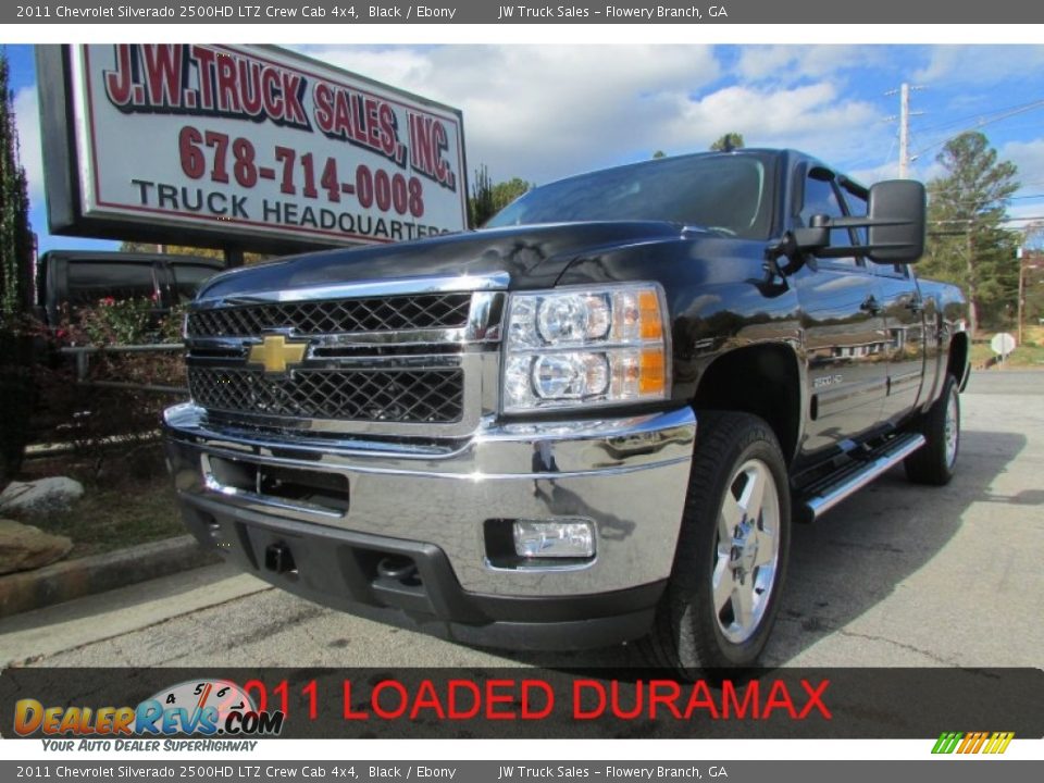 2011 Chevrolet Silverado 2500HD LTZ Crew Cab 4x4 Black / Ebony Photo #1