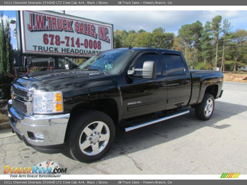 2011 Chevrolet Silverado 2500HD LTZ Crew Cab 4x4 Black / Ebony Photo #3