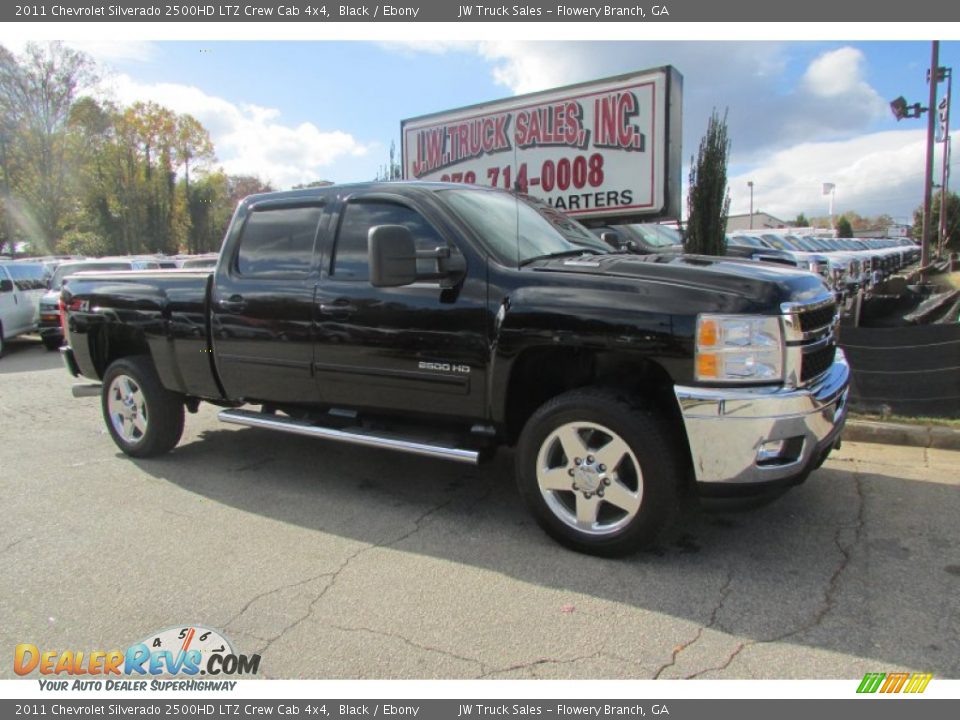 2011 Chevrolet Silverado 2500HD LTZ Crew Cab 4x4 Black / Ebony Photo #11