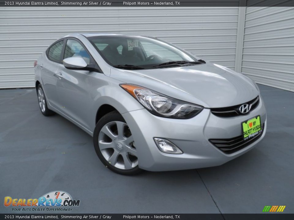 2013 Hyundai Elantra Limited Shimmering Air Silver / Gray Photo #2