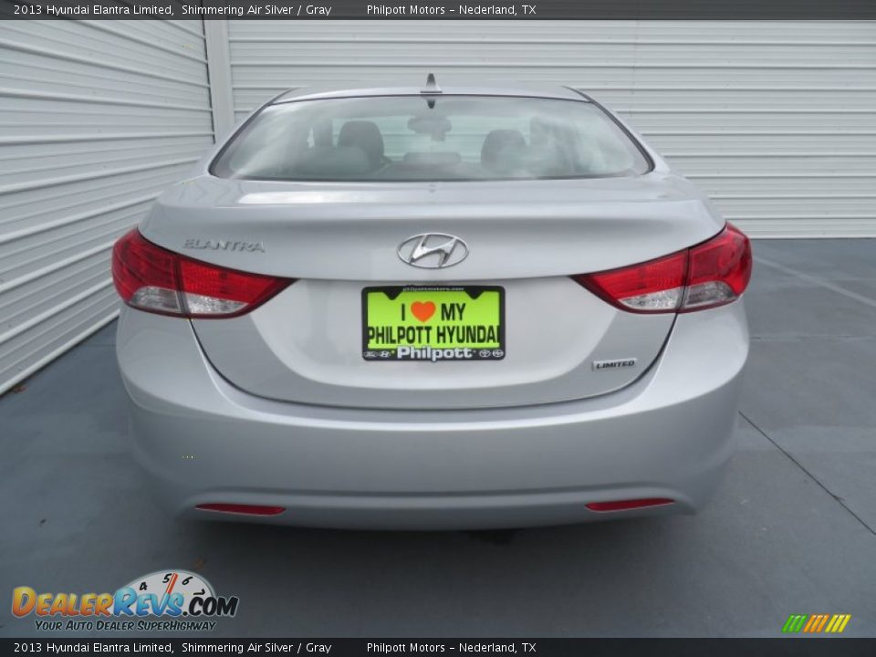 2013 Hyundai Elantra Limited Shimmering Air Silver / Gray Photo #5
