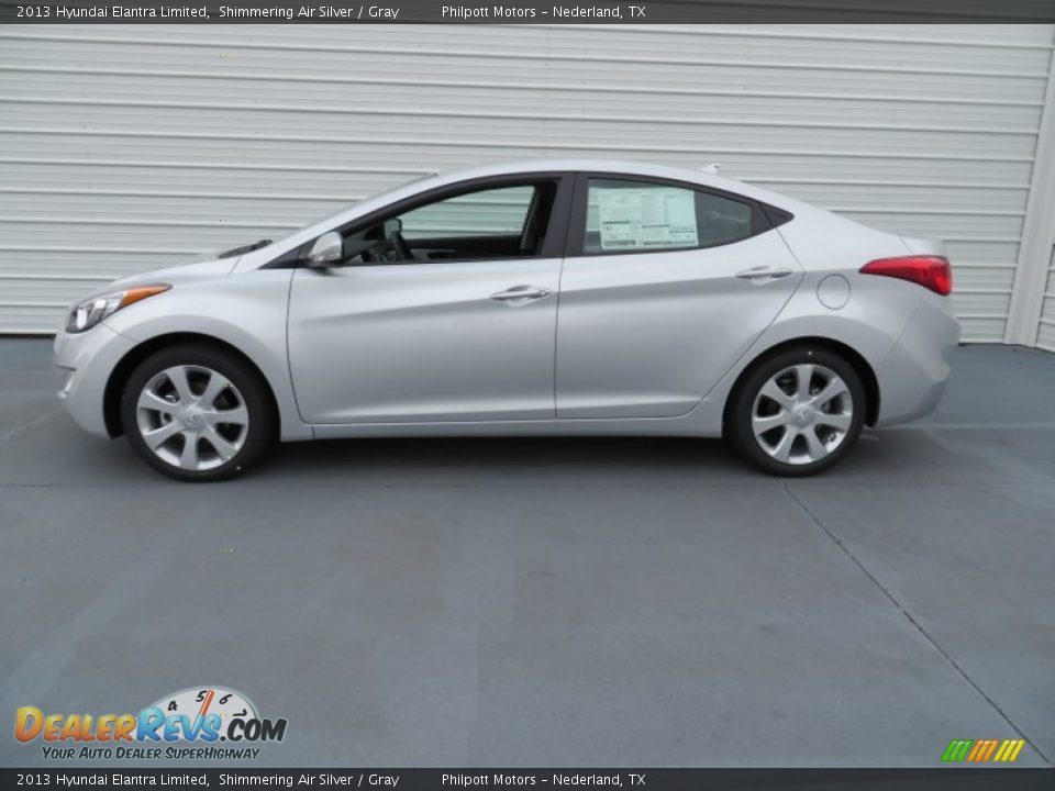 2013 Hyundai Elantra Limited Shimmering Air Silver / Gray Photo #6