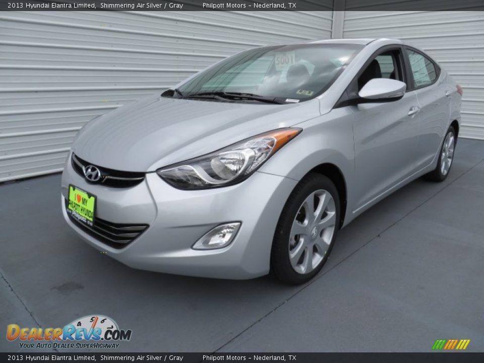 2013 Hyundai Elantra Limited Shimmering Air Silver / Gray Photo #7