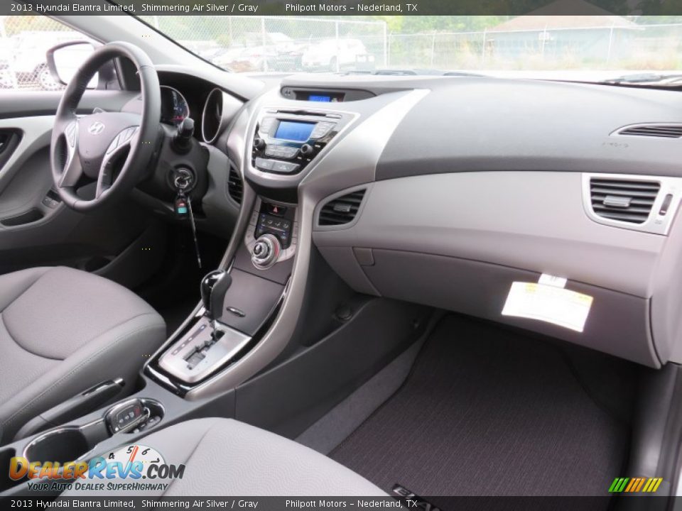 2013 Hyundai Elantra Limited Shimmering Air Silver / Gray Photo #18