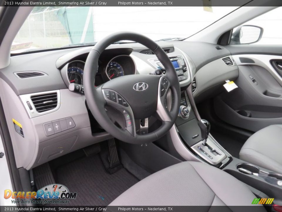 2013 Hyundai Elantra Limited Shimmering Air Silver / Gray Photo #25
