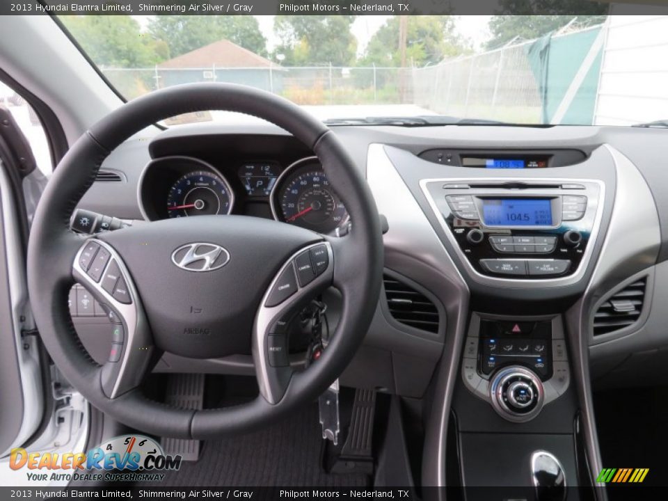 2013 Hyundai Elantra Limited Shimmering Air Silver / Gray Photo #29